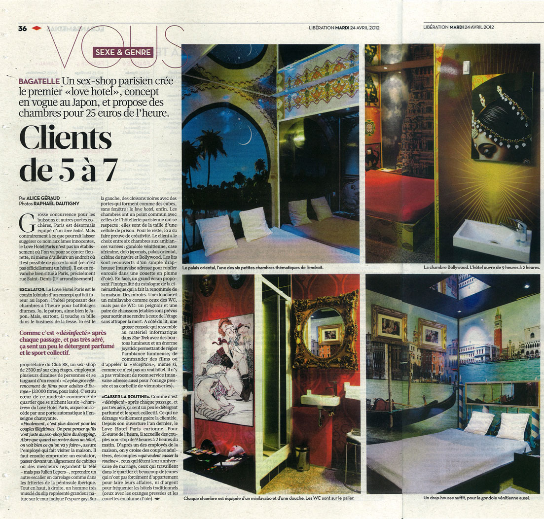 Libération parle du Love Hotel